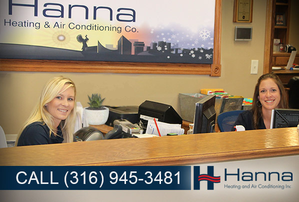 Hanna receptionists in our Wichita office waiting to take your call and help with your HVAC needs