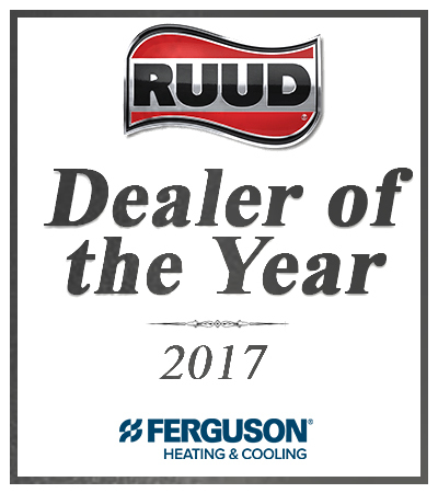 Dealer of the year 2017 award from RUUD