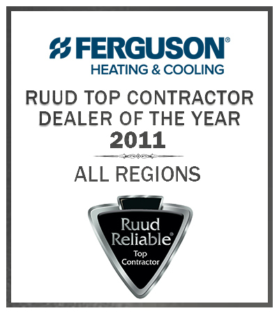 RUUD 2011 top contractor dealer award