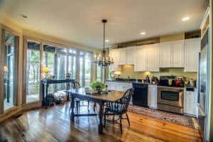 Large Kitchen with tall windows