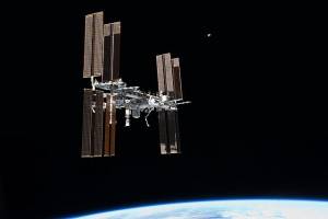 NASA Space Station orbiting in space