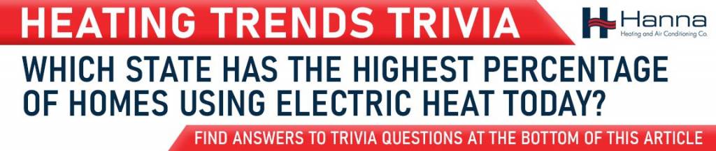 Heating Trivia ”Which state has the highest percentage of homes using electric heat today?”