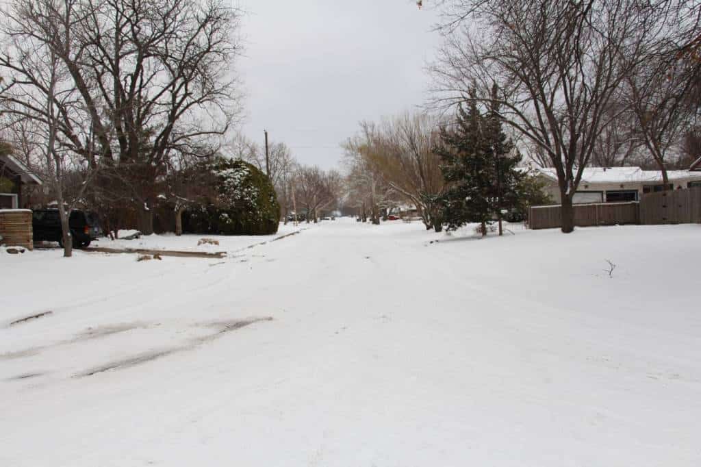 Wichita snow in winter, record coldest day